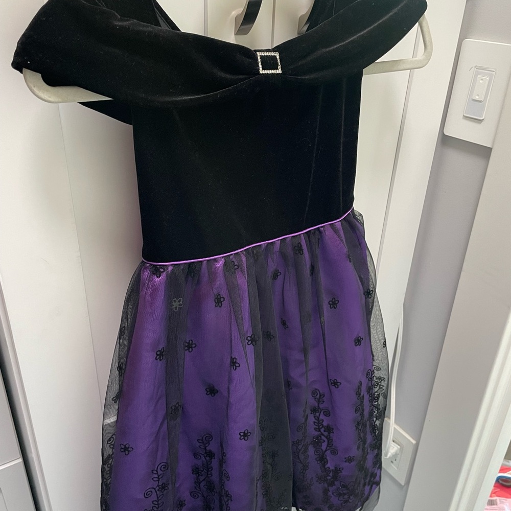 Jona Michelle Black and Purple Dance Costume
